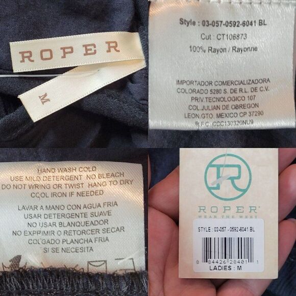 Roper Dress M Black Tiered Textured Lace Baby Doll‎ Half Sleeve Mini Full Boho - Picture 3 of 11